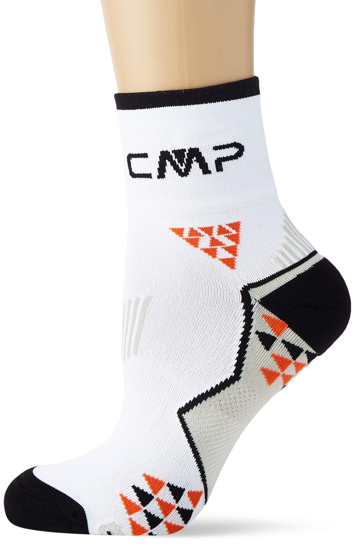 CMP UNISEX TRAIL SOCK SKINLIFE BIANCO-NERO 10-12 UK