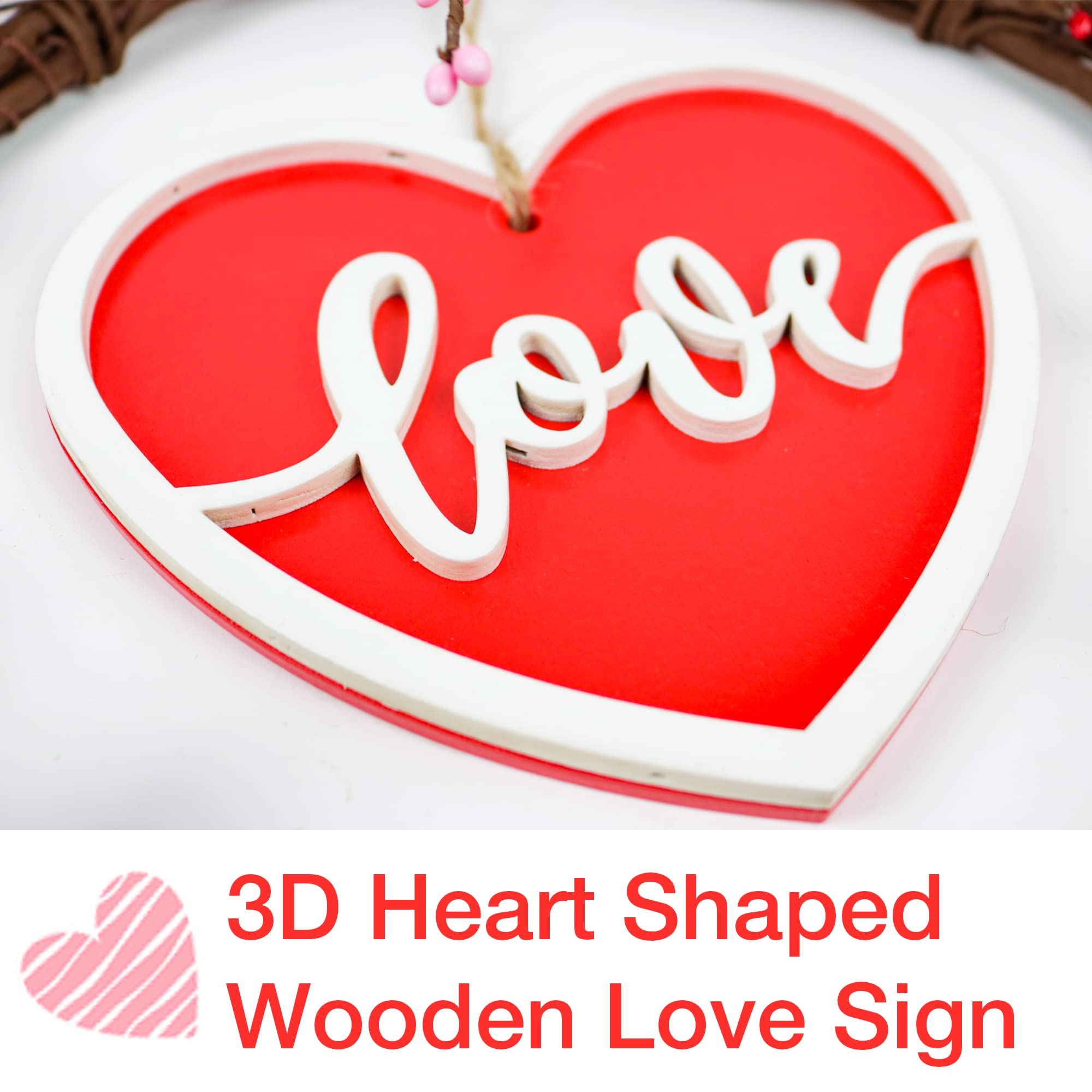 Couronne De Saint-valentin Pour Porte D'entrée, Couronne En Forme De