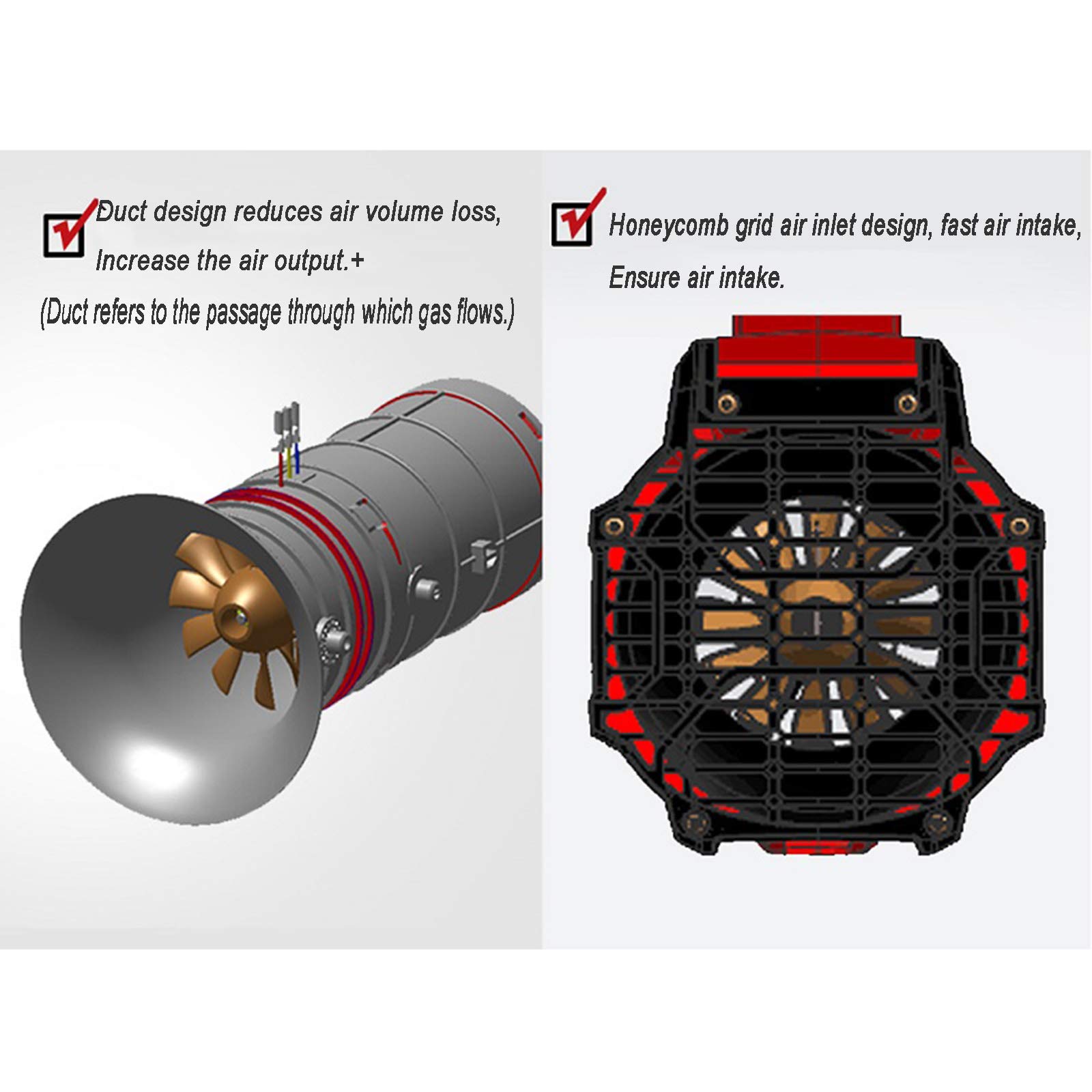 ZZXY Souffleur Électrique, Souffleur Sans Fil - Sans batterie, Le déneigement, Le Nettoyage de terrasse/terrasse/Jardin, Le dépoussiérage du Garage