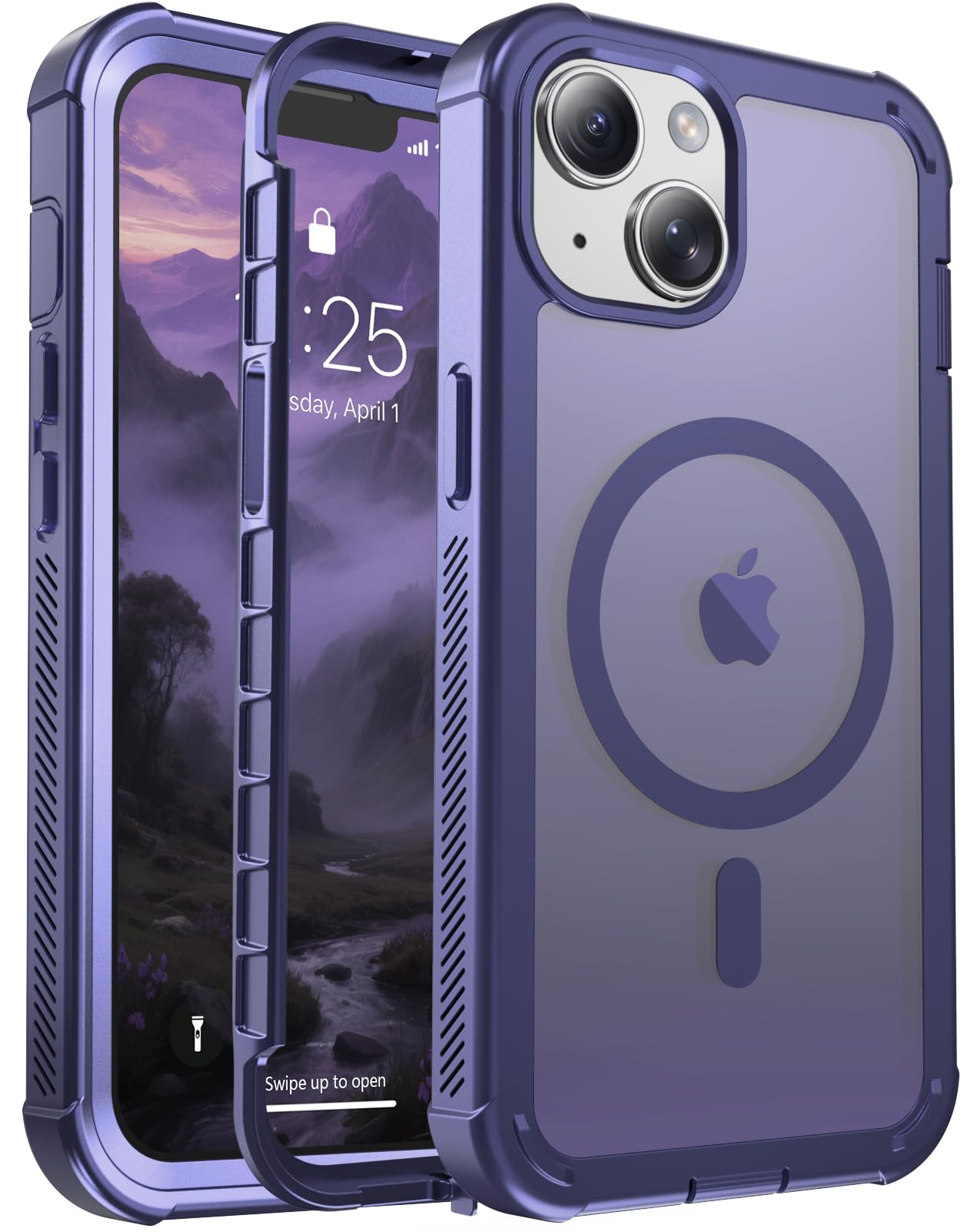 jaroco Magnetic for iPhone 13 Case, [Compatible with MagSafe][Military Grade Drop Protection][Heavy Duty Protection][Non-Slip][Shockproof] 2-Layer