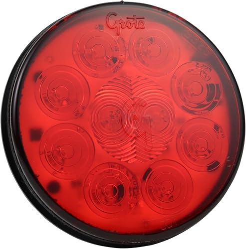 Grote 53252 Super Nova - Luz de giro trasera LED roja, 10 diodos, ojal, clavija macho
