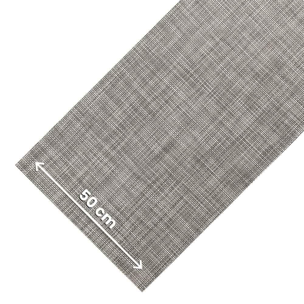 OLIVO.shop ROTOLO LOTUS BIG Tappeto cucina a metro, passatoia antiscivolo e antimacchia, tappeto effetto rattan, passatoia pvc cucina, su misura (Grigio, 50x130 cm)