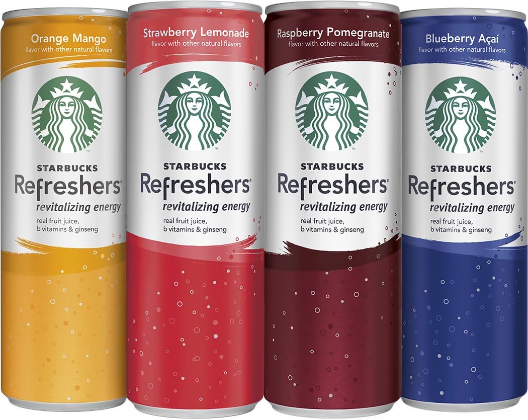 Starbucks Refreshers, 4 Flavor Variety Pack, 12 fl oz. cansSlim cans (12 Pack)