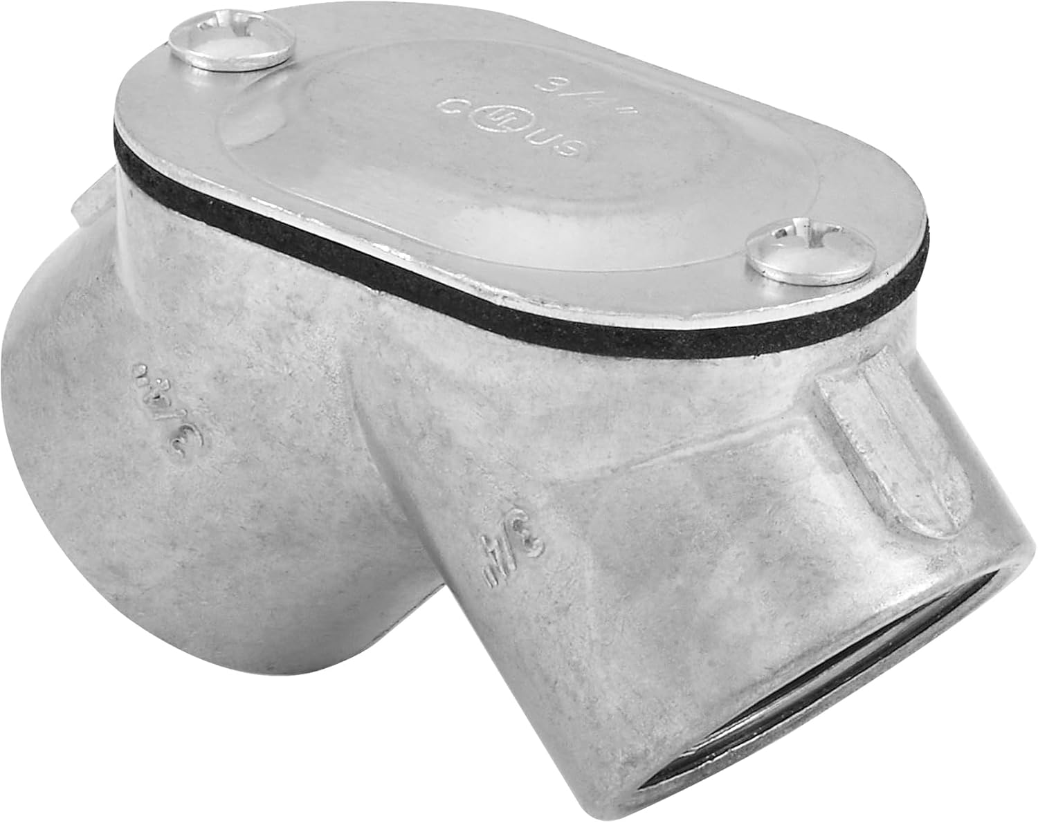 Maxxima 3/4 in. Conduit Pull Elbow, Rigid EMT or IMC Fitting for Wire Installation, Right Angle 90-Degree Bend, Threaded, Zinc Die Cast (6 Pack)