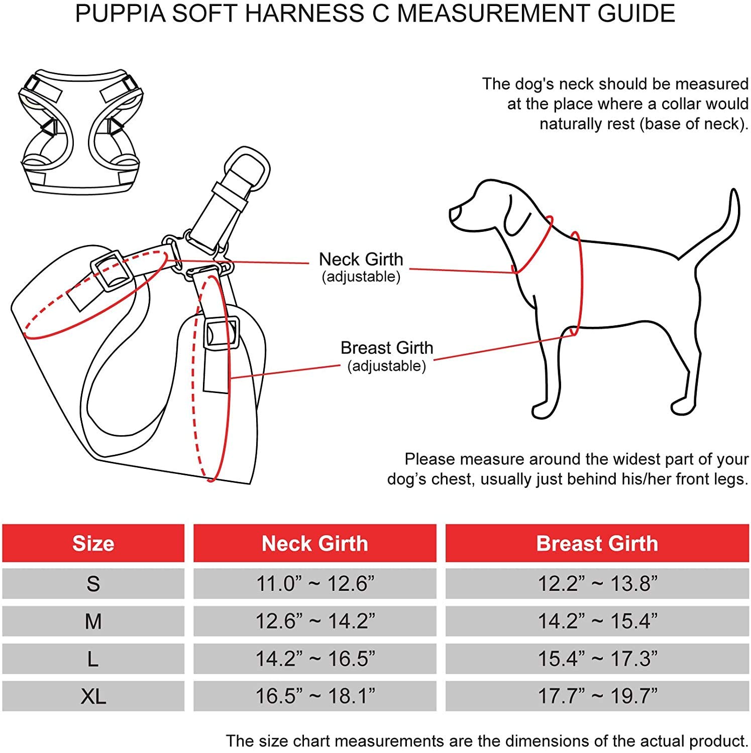 Puppia PARA-HC1533 Soft HARNESS C, M, różowy