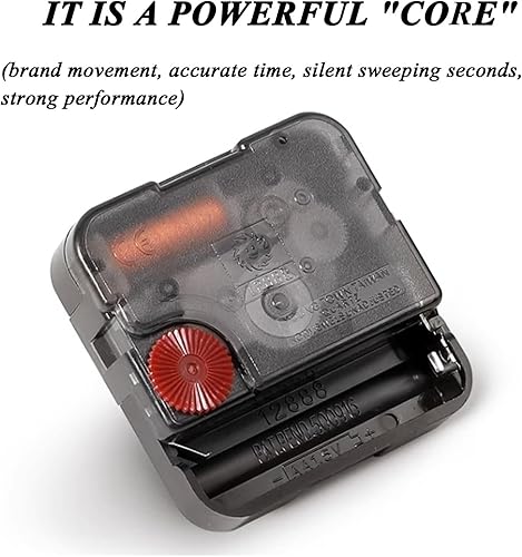 Miniatura 6 de Relojes de pared grandes de 16 pulgadas para decoración de sala de estar, reloj de pared moderno, eje de lámpara de metal ajustable, colocadomontado