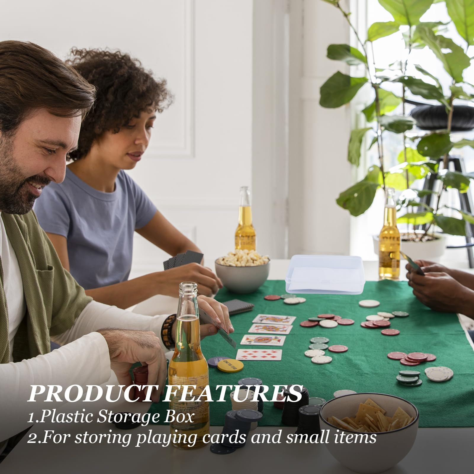 COYUN 5x Spielkarten Box Transparent - Aufbewahrungsbox Für Karten 10,5x7,5x2,5cm