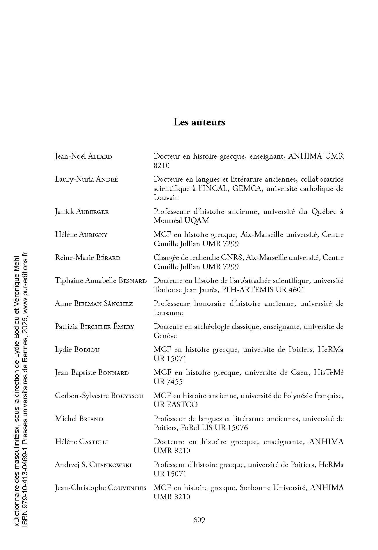 Dictionnaire des masculinités en Grèce ancienne