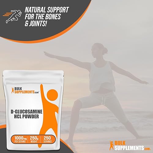 Miniatura 4 de BulkSupplements com Glucosamina HCl en polvo glucosamina en polvo suplementos articulares para mujeres suplementos de fuerza ósea suplementos de