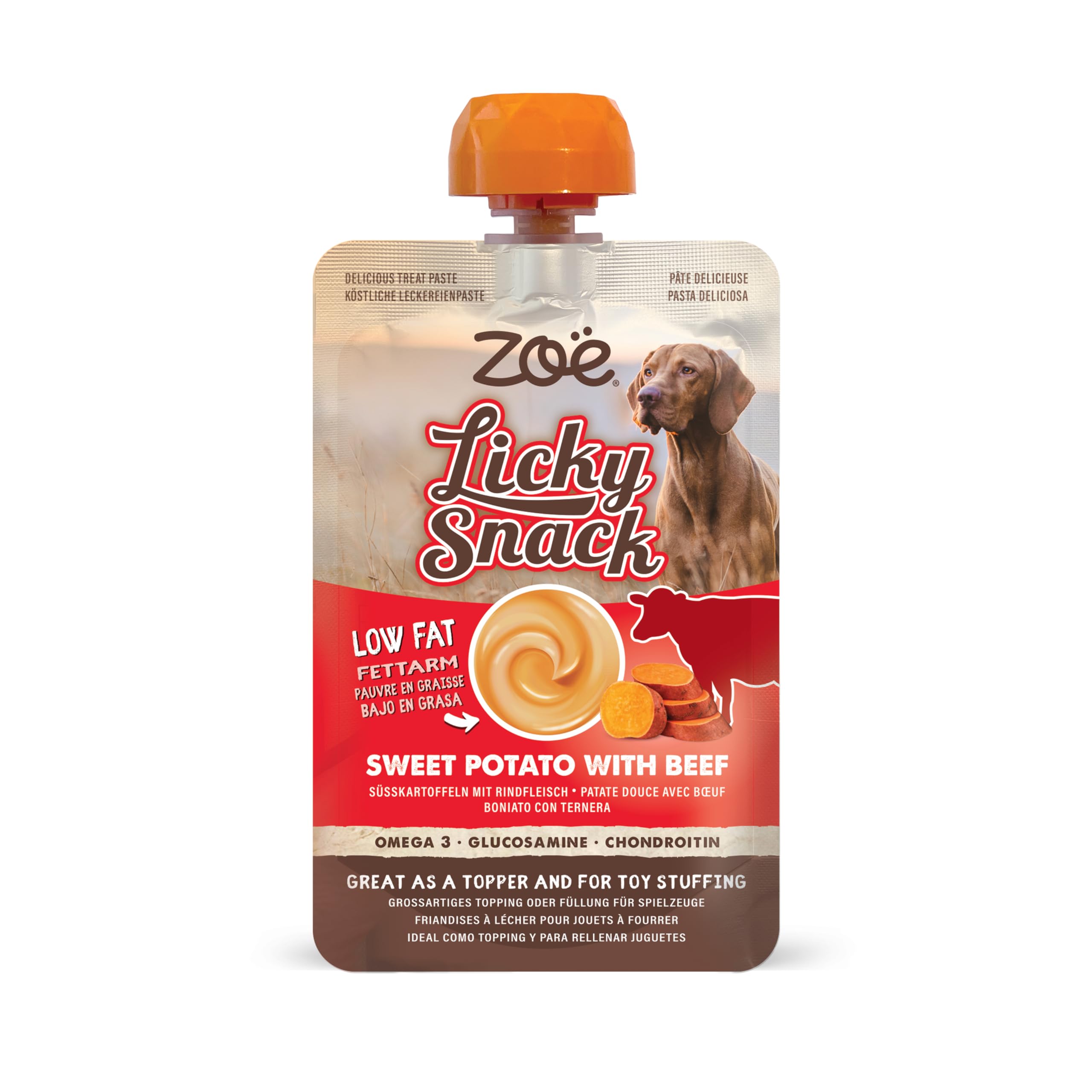 Zoe Licky Snack, Natural Dog, Puppy Treat, Sweet Potato & Beef, 85g