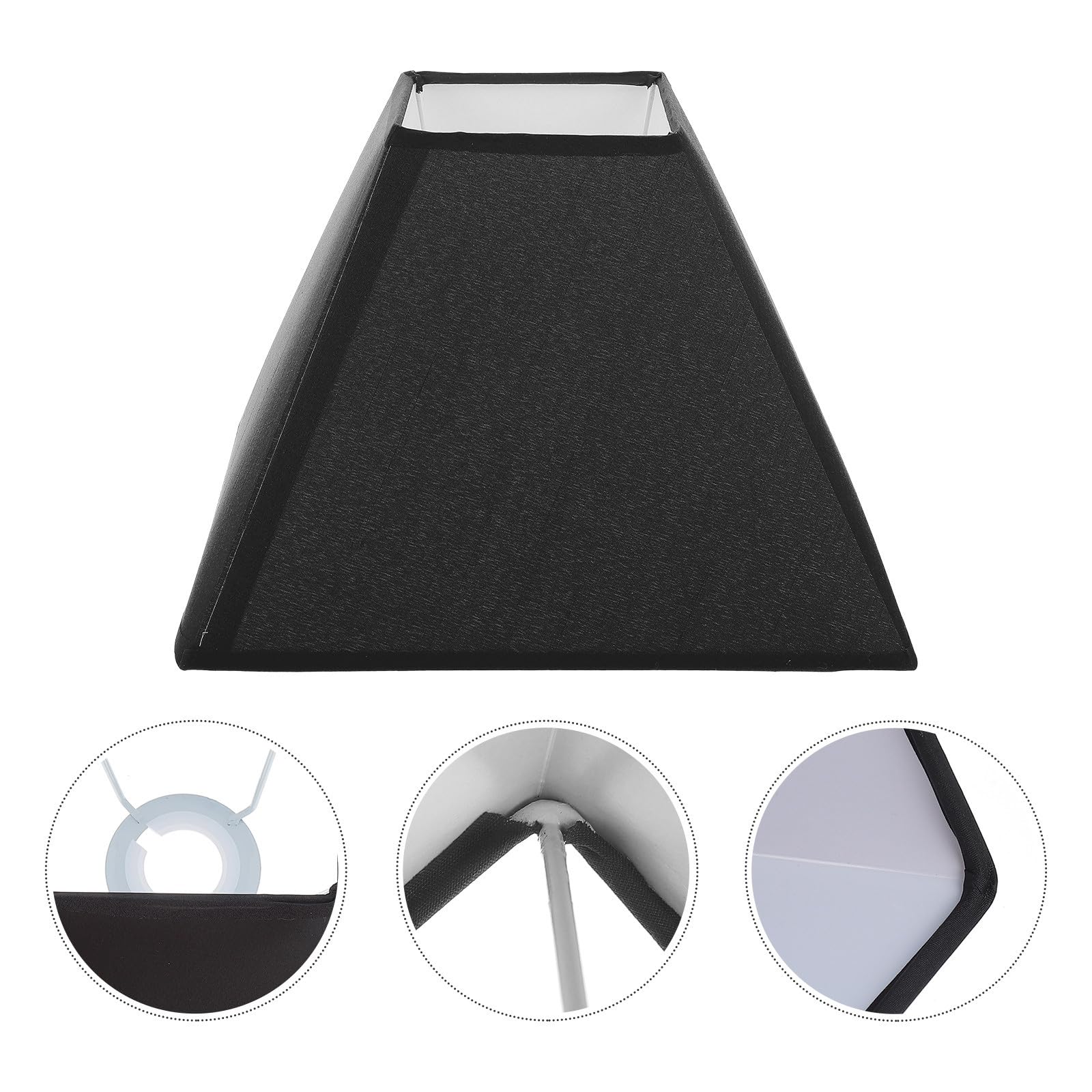 Paralume Nero per Lampada E27/e14, Diffusore di Luce Decorativo per Camera da Letto, Stile Semplice e Delicato, Atmosfera Naturale e Calda