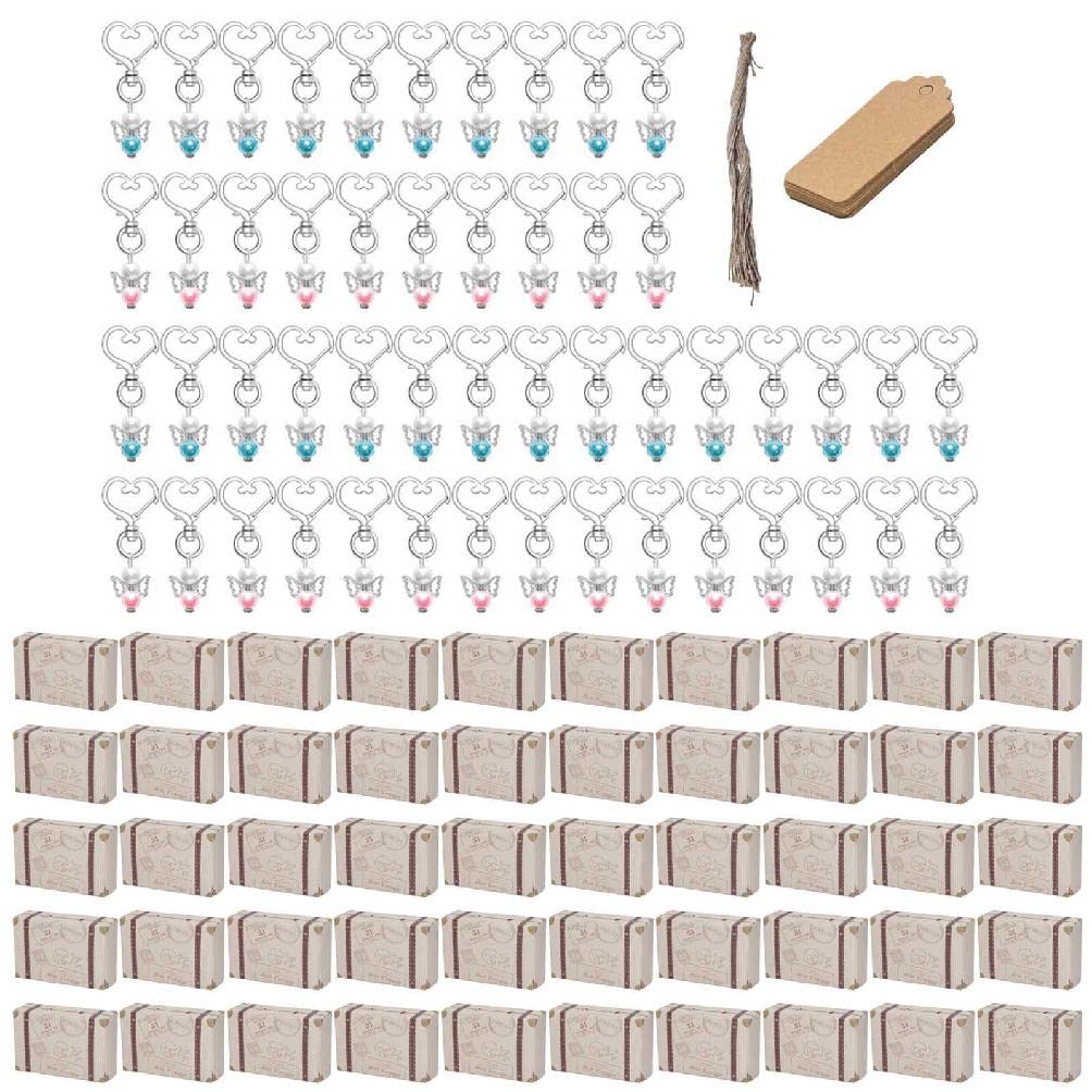 Porte-clés ange pour retour d'invités de fête prénatale et décoration de table souvenir
