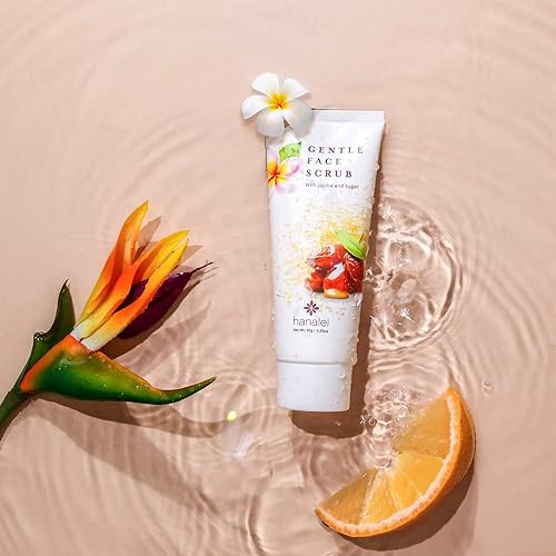 Miniatura 7 de Hanalei Exfoliante facial suave  Exfoliante natural de jojoba y azúcar para microdermoabrasión  Suaviza e ilumina la tez  Vegano y libre de
