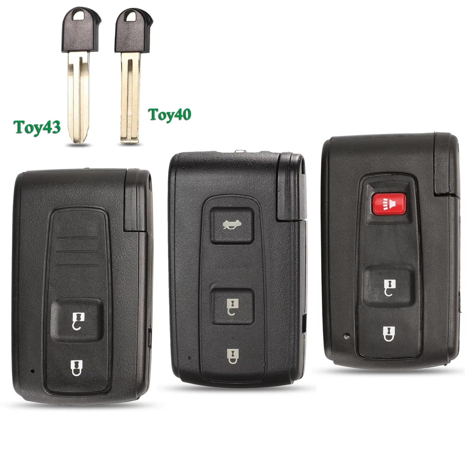Compatibile Con Toyota Per Prius 2004 2005 2006 2007 2008 2009 2 O 3 Pulsanti Custodia Telecomando Dell'auto Toy40 Toy43 Non Ritagliata(2Button Toy43)