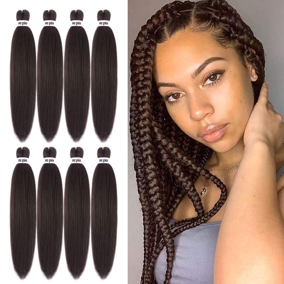 Buy Pre Stretched Braiding Hair 26 Inch 8 Packs Professional Soft Yaki