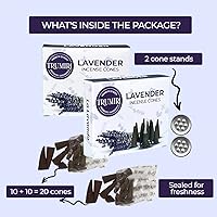 Vista 65 de TRUMIRI Copal Incense Cones - Total 20 Cone Incense - Dual Pack of 10 Insence Cones - Incense Cones Scented - Cone Incense Scents - Insense Cones