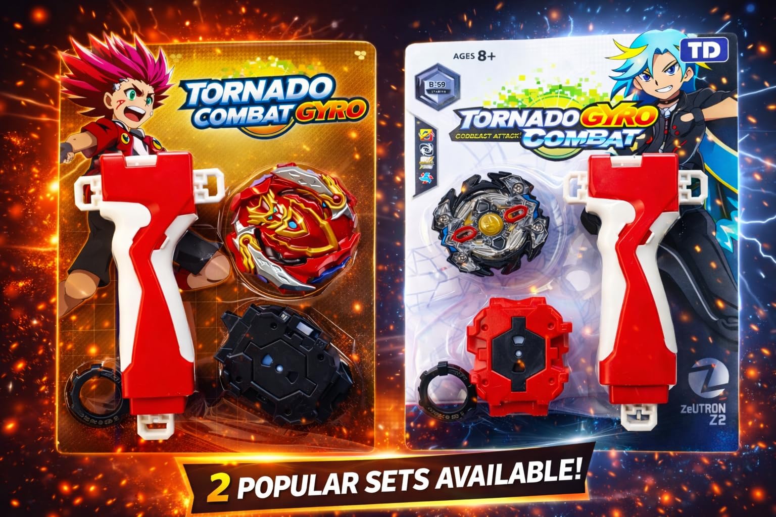 Buy Cho Z Achilles B-129 & Zillion Zeus B-59 Spinning Top Combo