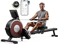 Vista 10 de MERACH Rowing Machines for Home, Magnetic Rowing Machine with 16 Levels, Rower Machine of Quiet Resistance, Dual Slide Rail with Max 350lbs