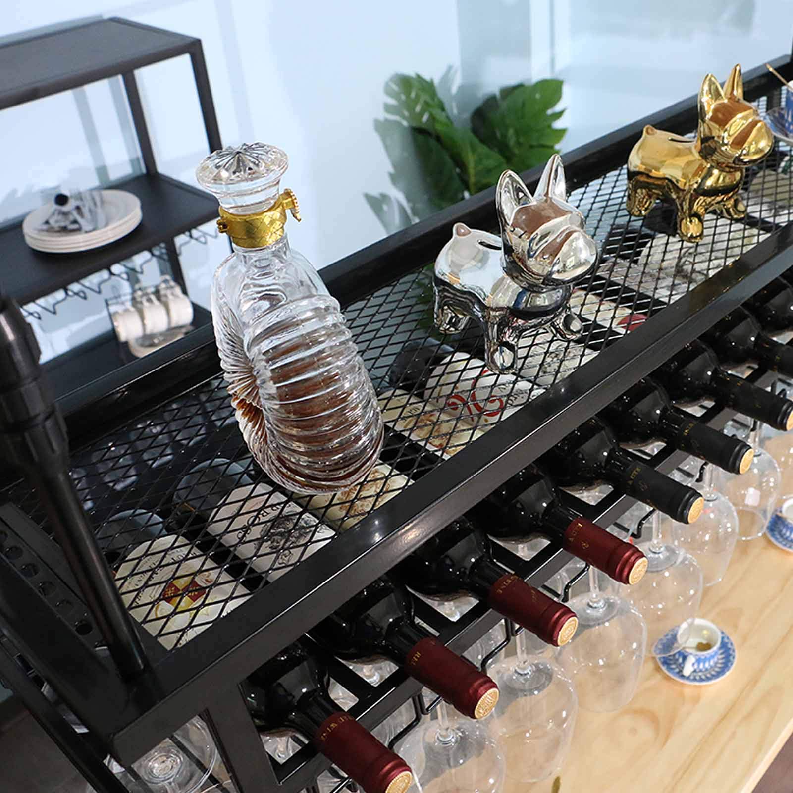 Zuasdvnk Porte-bouteille De Vin Design Chaînes - Métal