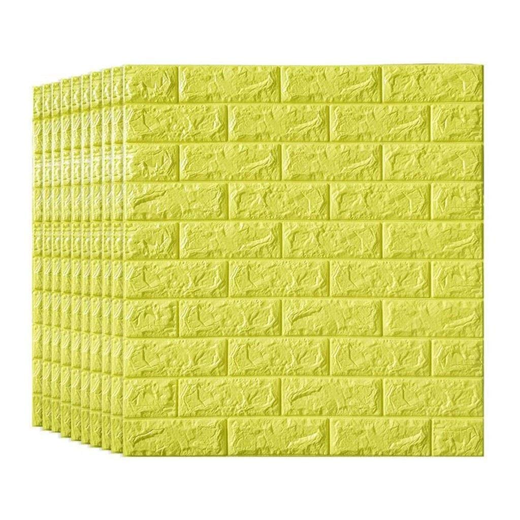 Papier Peint Briques 3D Amovible MU Autocollant de Mur Mousse Peel Salon 20 Pack