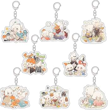 Amazon.co.jp: 8個セット Sky 星を紡ぐ子どもたち キーチェーン