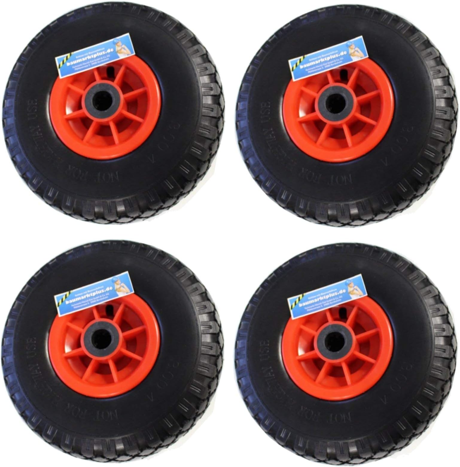 FROSAL PU-Ersatzrad Für Bollerwagen – 4 Stück,  Produktbild-Vorschau 3