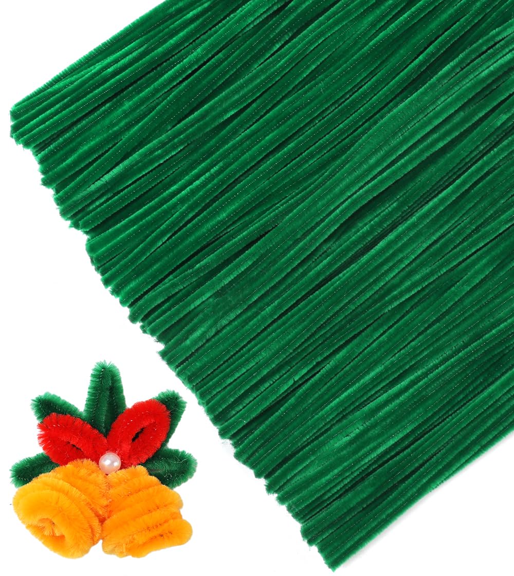 1000pcs Pipe Cleaners, 20 Colors Multicolor Chenille Stems for DIY Crafts & Art Projects (12inch x 6mm)