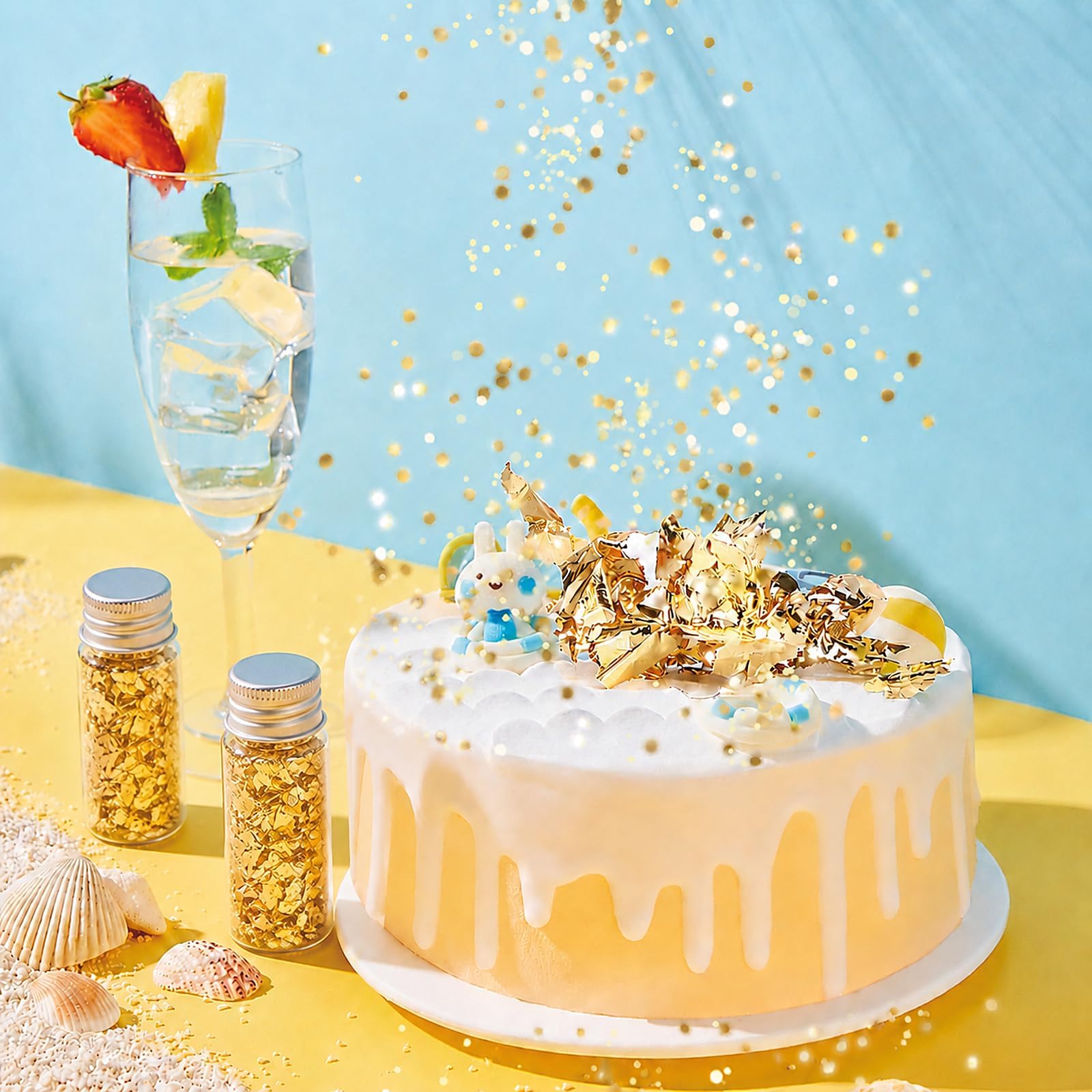 Gold Leaf Flakes for Cake & Drinks - Add Luxury! -2