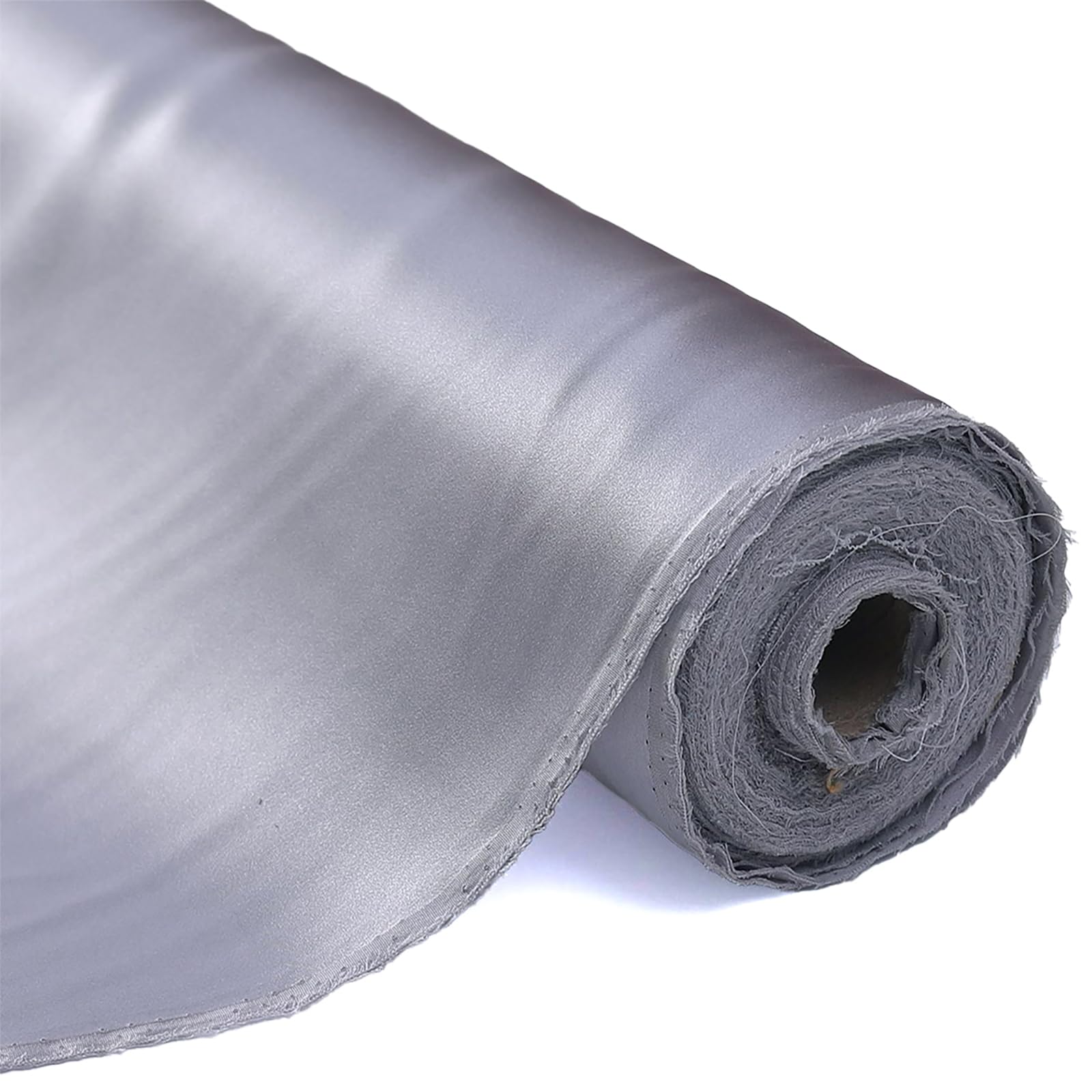 100% Pure Mulberry Silk Fabric 114cm Width 16m/m Charmeuse Stain Silk by 1 metre for Pajamas,Shirt or DIY Crafts(Light Grey)