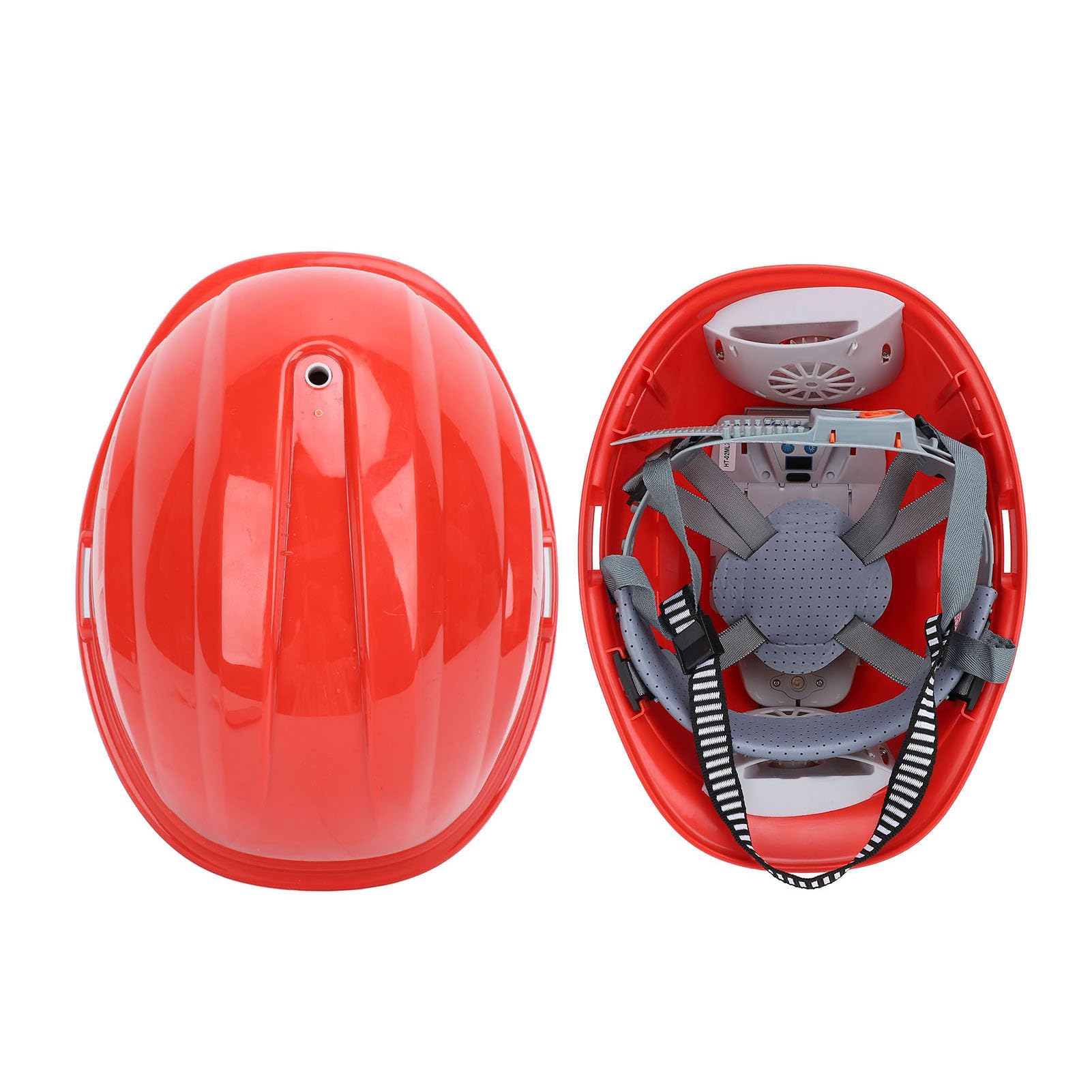 BTSEURY Working Safety Helmet, Ventilated Hard Hat, Impact Resistance Dual Fans Digital Display Rainproof Safety Helmet with Light for Construction Transportation