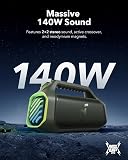 Soundcore Boom 2 Plus Enceinte Bluetooth puissante, 140W, 2+2 canaux stéréo, BassUp 2.0,Charge Rapide 30W, IPX7, lumières RGB, USB-C, pour l'extérieur, Le Camping, la Plage et Le Jardin - 3