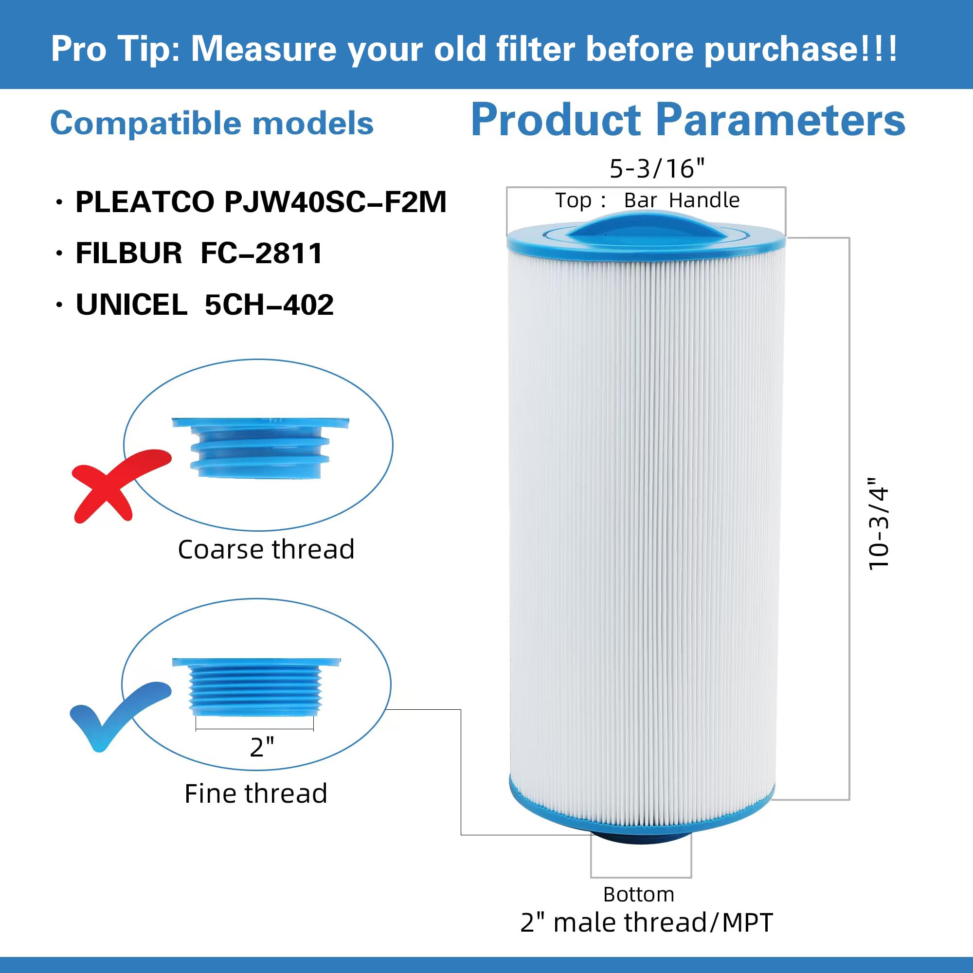 Amazon.com: AmiBron 5CH-402 Replaces Tuff Spa Filter, Compatible
