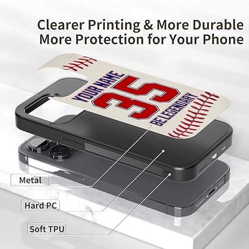 Miniatura 2 de Fundas de teléfono personalizadas con diseño de líneas rojas de béisbol para iPhone 11 12 13 14 15 16 Pro Max Plus Mini X Xs Xr 6 7 8 SE para