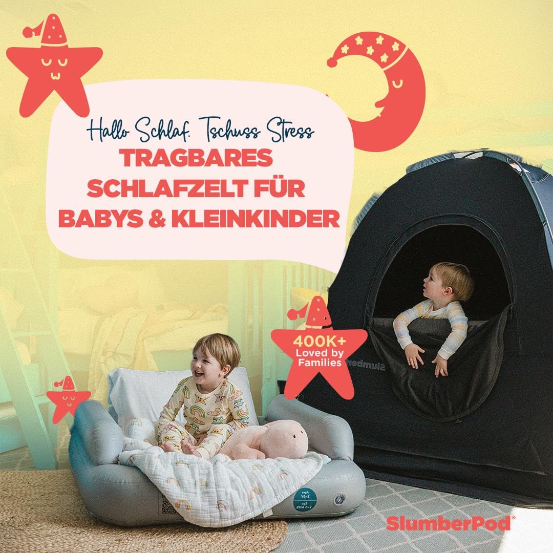 SlumberPod Portable Privacy Pod Blackout Canopy Crib Cover, Sleeping Space for Age 4 Months and Up with Monitor Pouch and Zipper, Blackout Cover, Travel Crib Canopy