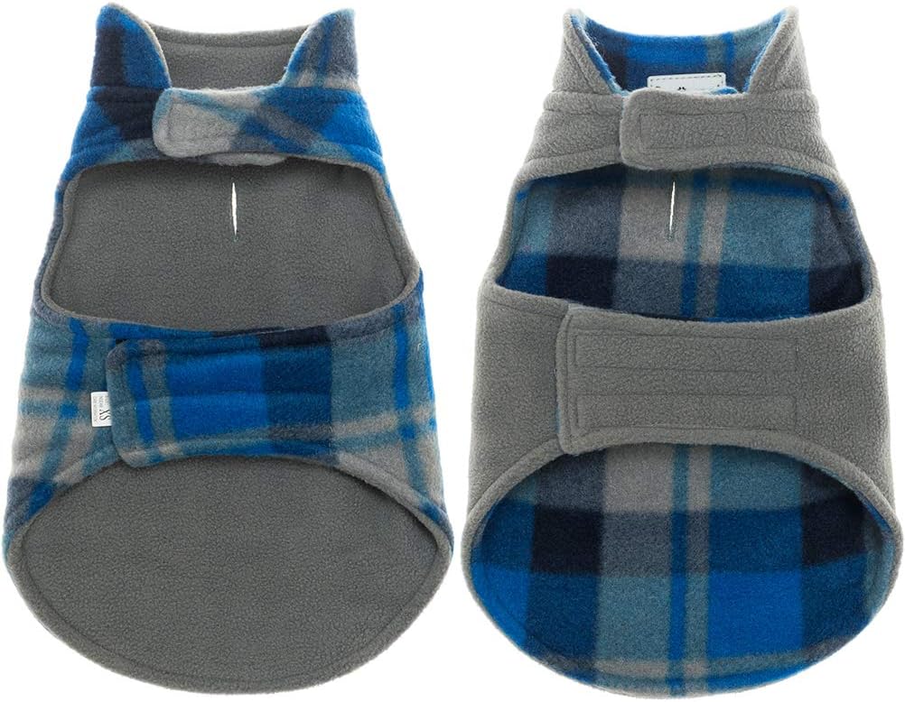 Dog Winter Coat Clothes Reversible Fleece Jacket Warm Coats Windproof Christmas Costume Xmas Gifts for Cold Weather Wearing