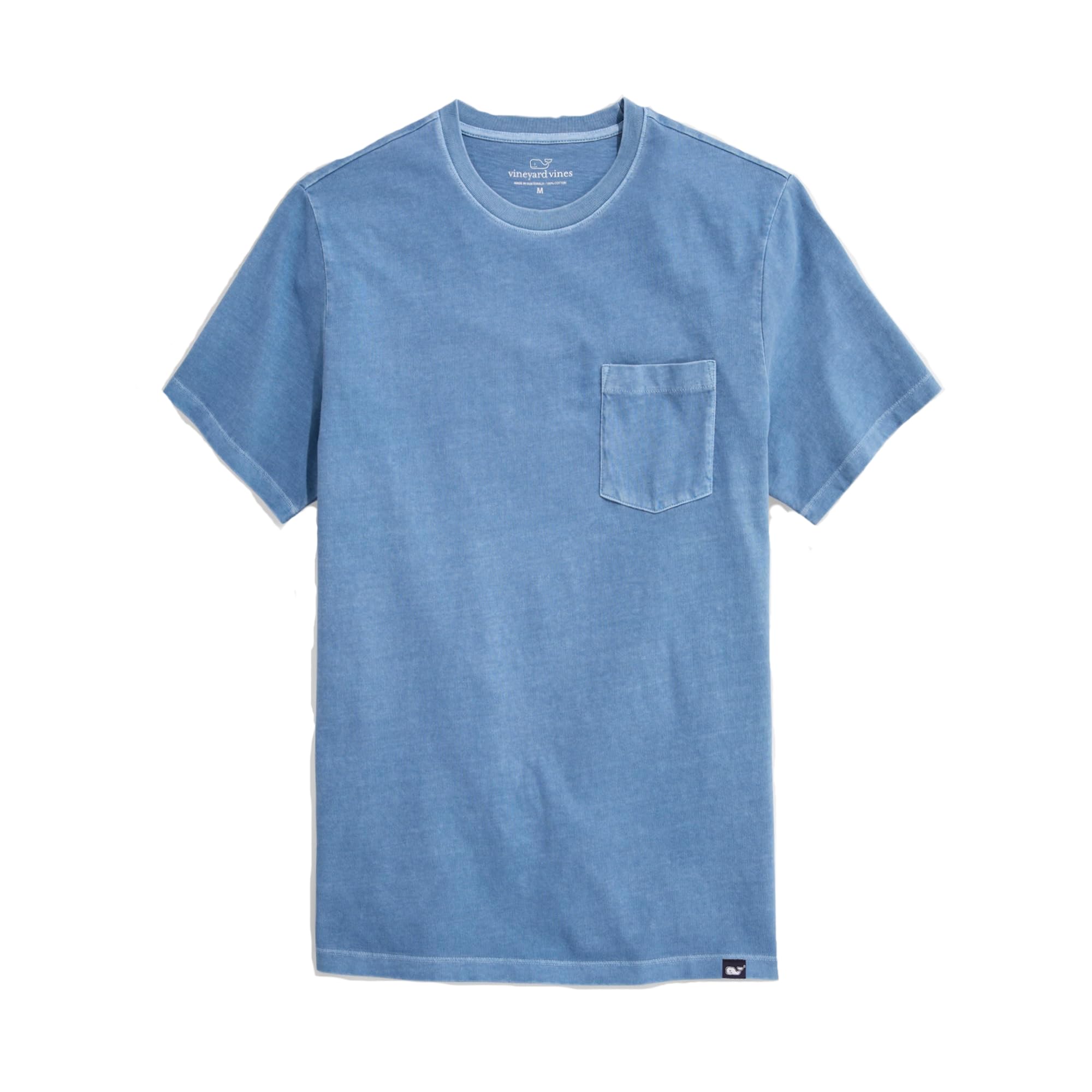 Vineyard Vines Men's Flag Blue Surf Short-Sleeve Gart-Dye Pocket Tee, Xxl