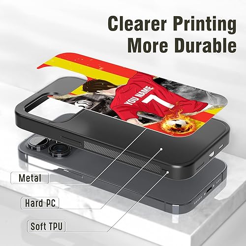 Miniatura 2 de Nombre y número personalizado Jersey VS diseño de bandera para iPhone 11 12 13 14 15 16 17 Pro Max Plus Mini X Xs Xr para Samsung S20 S21 S22 S23