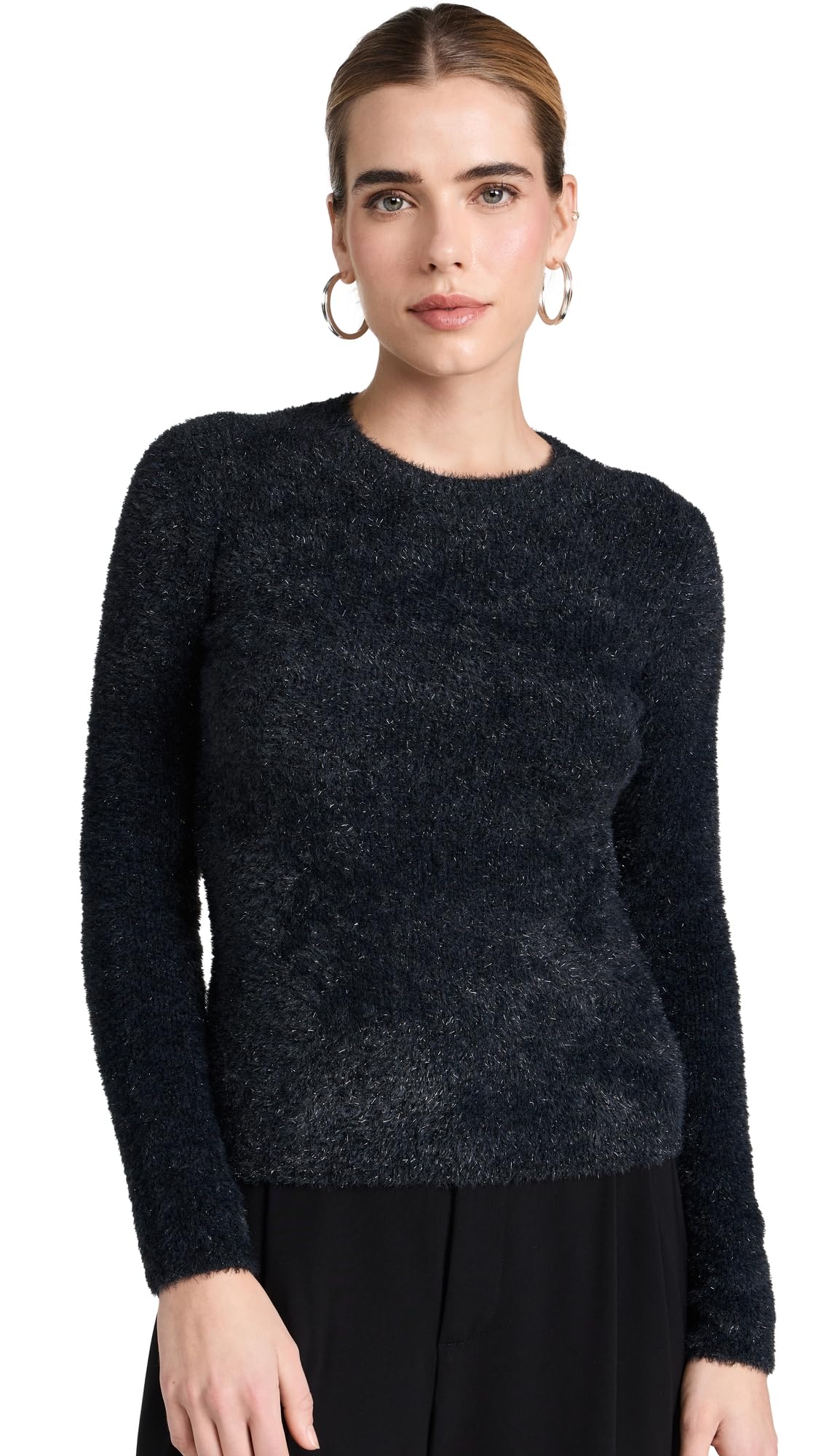 Vince Womens Soft Eyelash Pullover