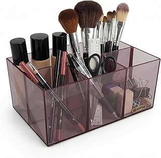 Soporte para brochas de maquillaje con cuatro...