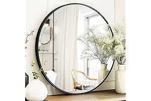 24 Inch Black Round Wall Mirror: A Touch of Sophistication for Any Space