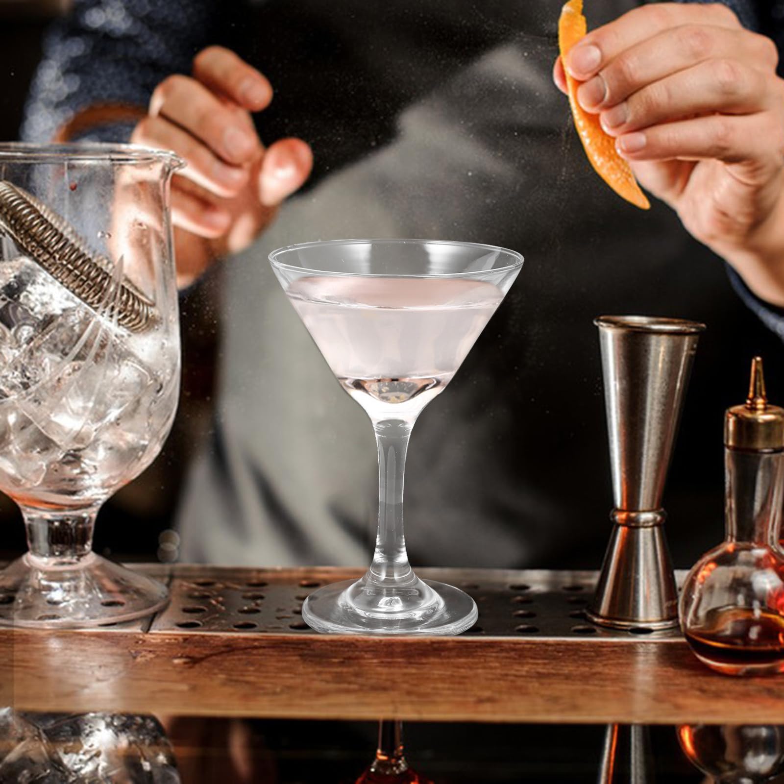 Sosoport 6 Pièces Verre à Cocktail Martini en Élégant et Décoratif 120ml