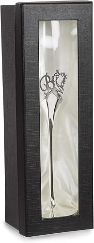 Miniatura 4 de Pavilion Gift Company Glorious Occasions: Flauta de copa de champán para brindis de boda, 8 onzas, color plateado