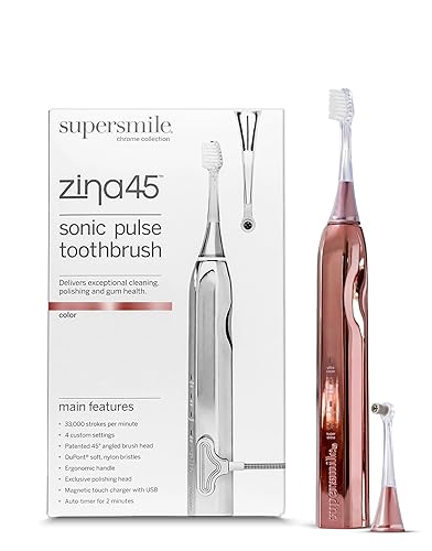 Miniatura 2 de Supersmile Zina45 Sonic Pulse Cepillo de dientes – Cepillo en ángulo con cabezal de pulido para una limpieza avanzada – Para dientes de aspecto más