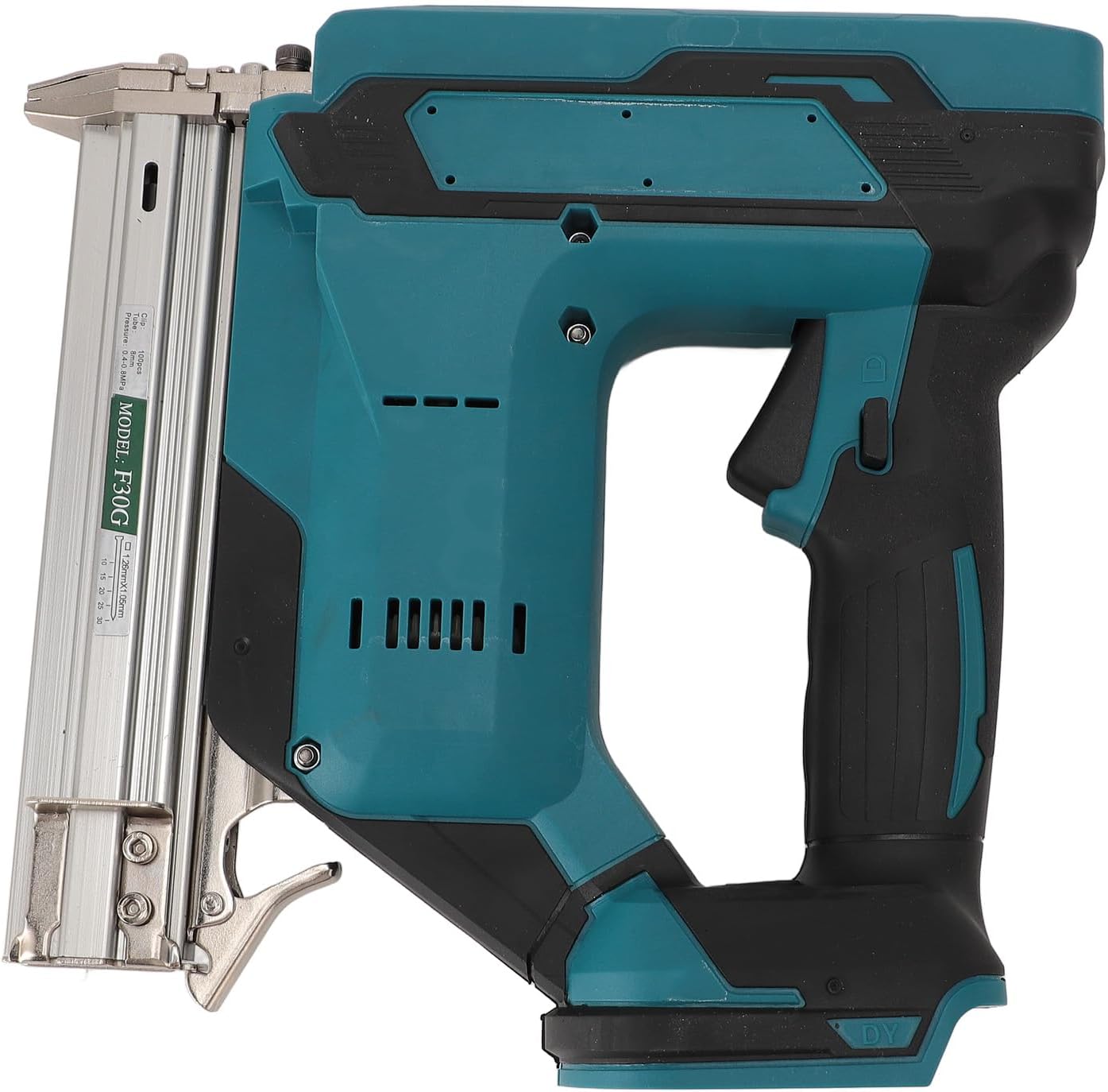 Qiilu Cordless Brad Nailer Battery Powered Staple with Adjustable Depth for 18V Lithium Batteries, Efficient Cordless Staple for Woodworking and Projects