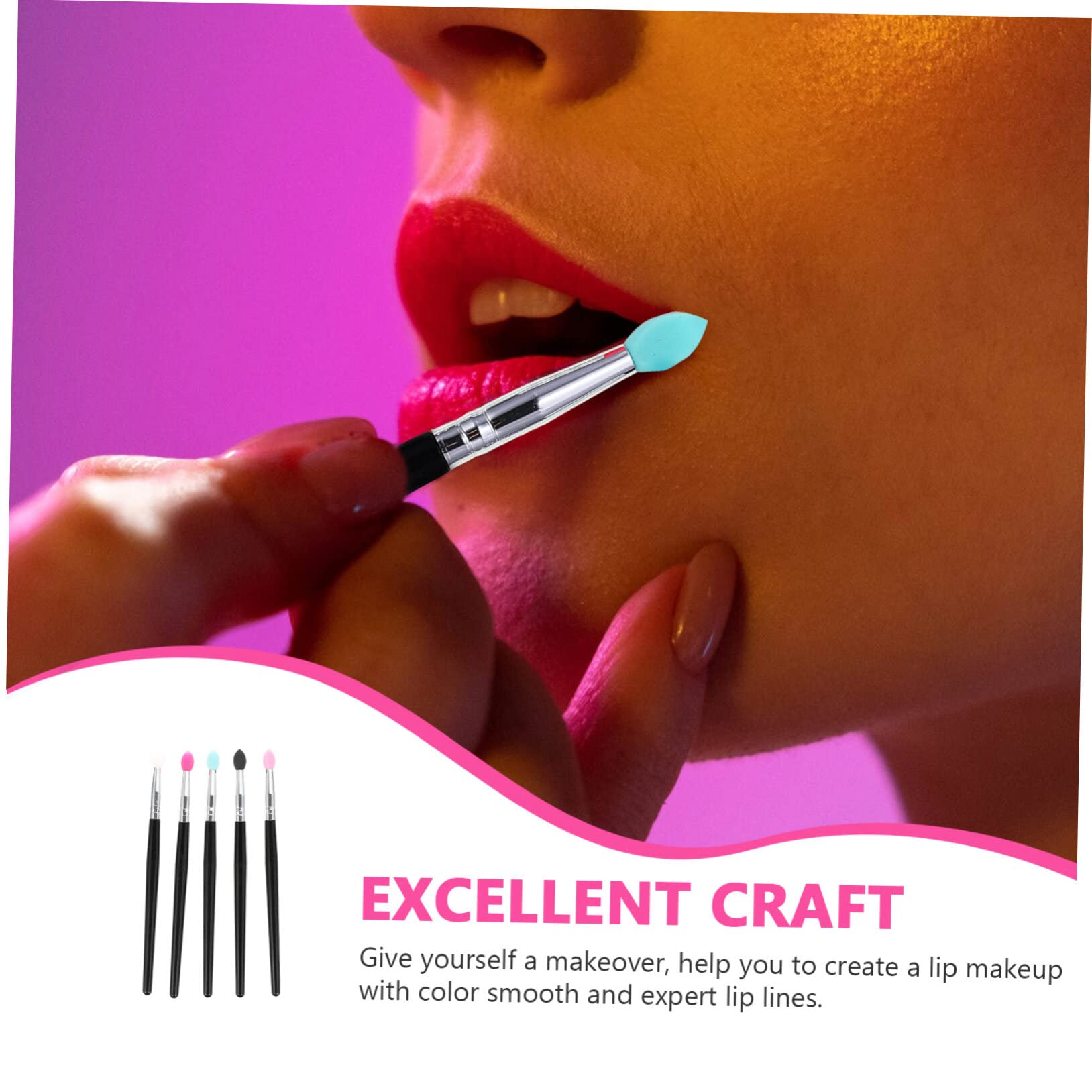 minkissy 25pezzi Pennello Ombretto Silicone Professionale Per Applicazione Sequins Facile Da Pulire e Maneggiare Per Make-up Occhi e Regali Donne