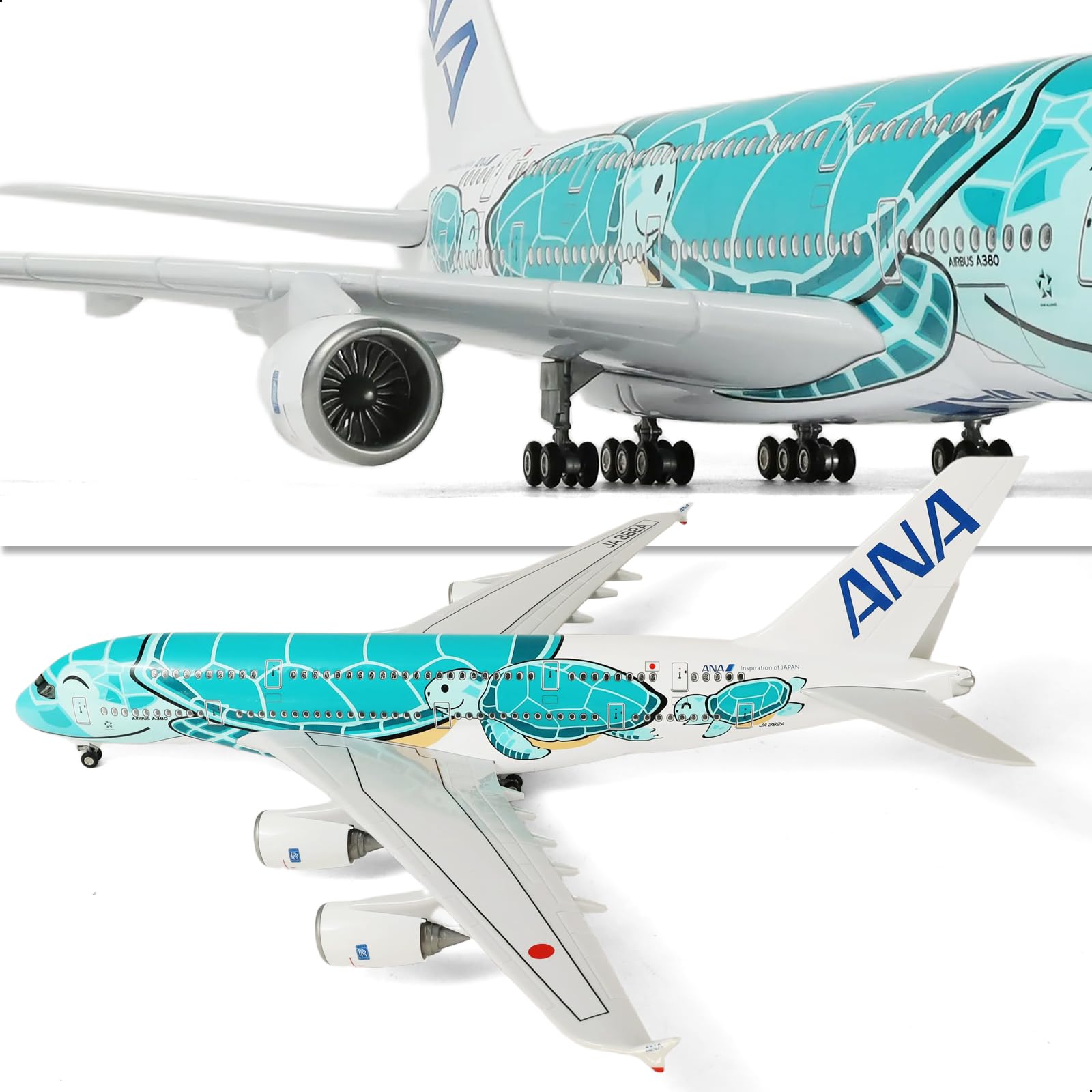Amazon.co.jp: QIYUMOKE A380 1/160 ANAグリーンタートルデザイン完成