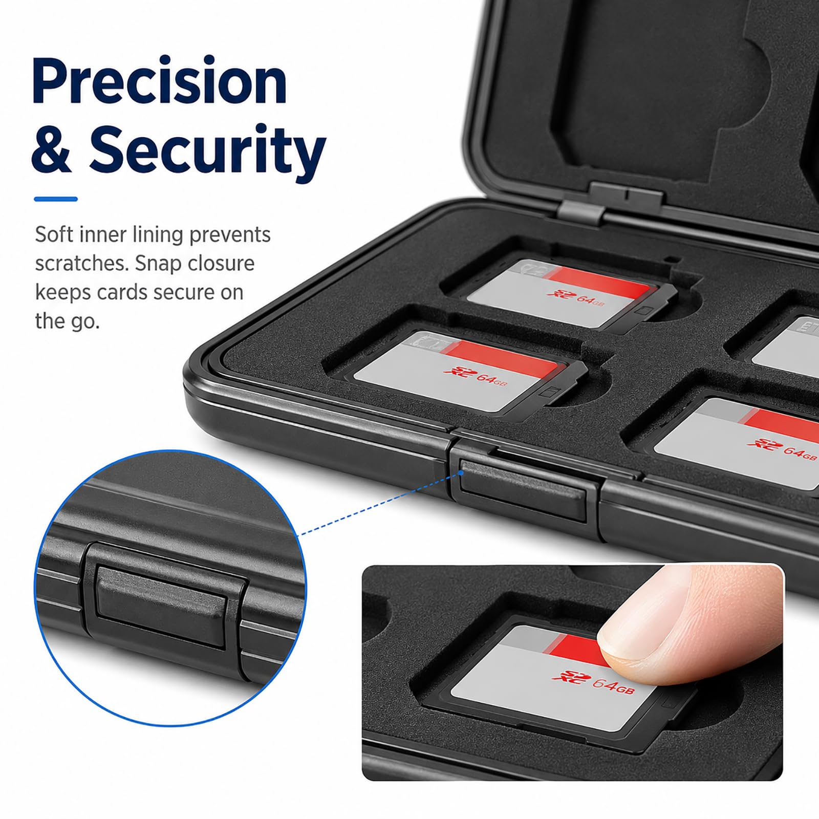 Speicherkarten Tasche Wasserdicht für 8 SD und 8 Micro SD Karten, Stoßfeste SD Karten Case Box Aluminiumlegierung Schutzhülle für SDHC SDXC TF, Kamera, Drohne, Reise und Fotografie