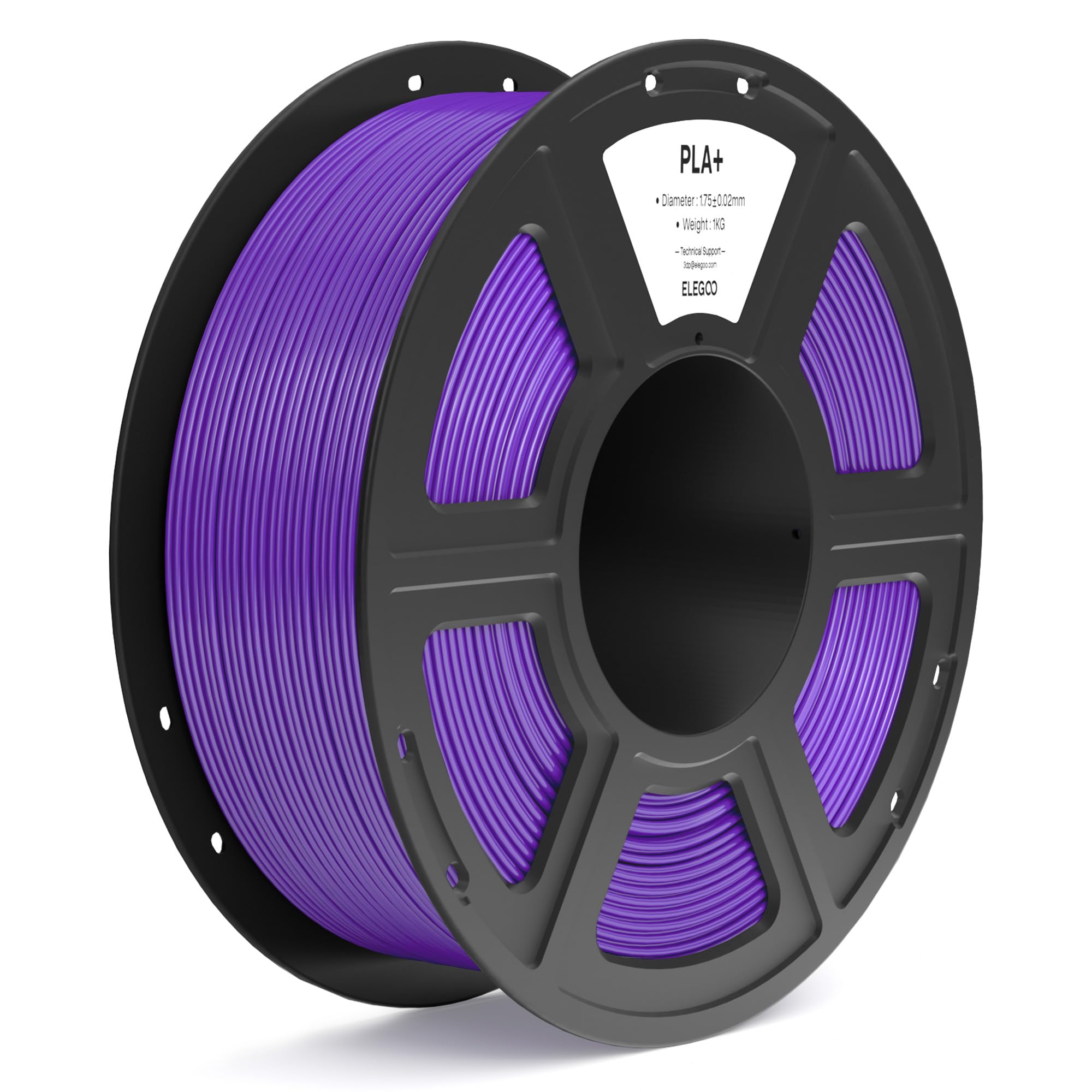 ELEGOO PLA+ Filamento 1,75mm Viola 1KG, PLA Plus ad Alta Resistenza per Stampanti 3D, Precisione Dimensionale +/- 0,02mm, Bobina da 1kg (2,2lbs) Compatibile con la Maggior Parte delle Stampante 3D