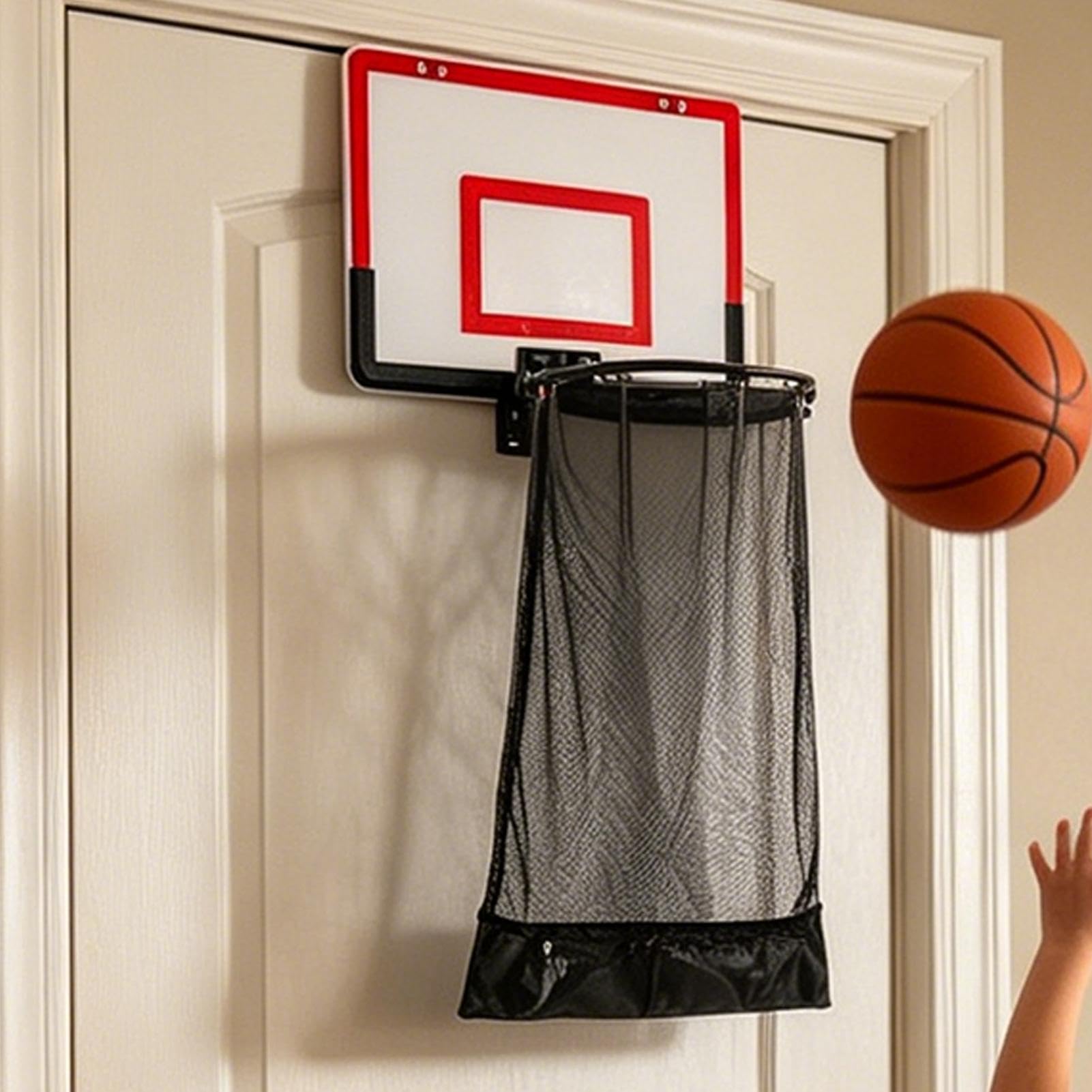 Tabla de baloncesto de gran juego compacto con pared trasera | Cesta de baloncesto portátil para exteriores, patio, parque, habitación infantil, fiesta de cumpleaños y