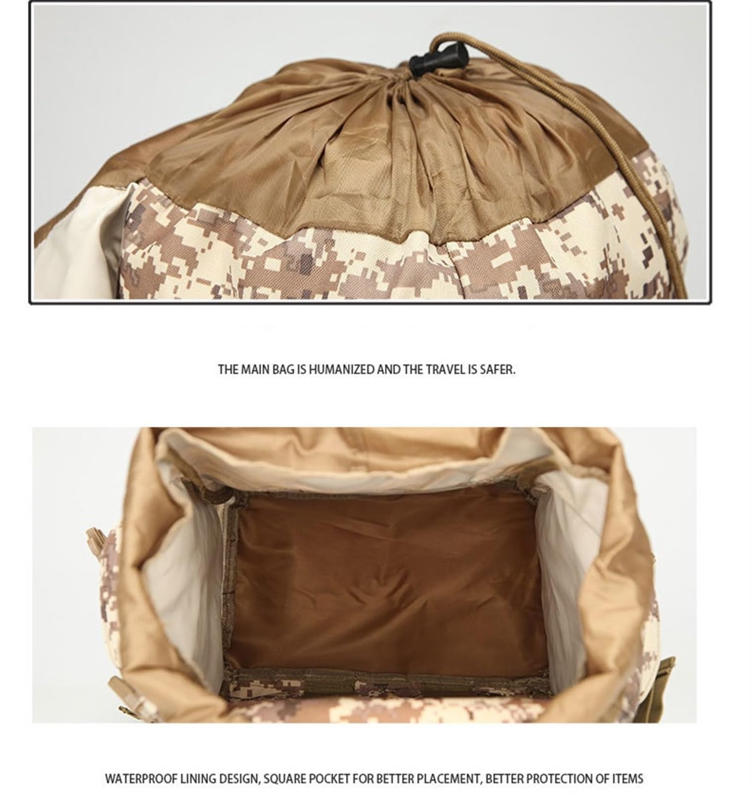 Plecak Turystyczny Plecak Trekkingowy Plecak Turystyczny Kempingowy Kamuflaż Męski Plecak Turystyczny Torba Oxford Cloth Backpack Torba Alpinistyczna